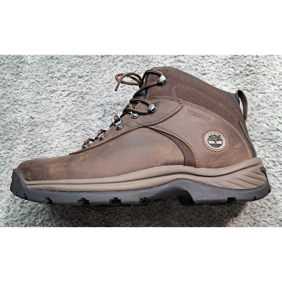 New Timberland Boots Men's 12 Flume Trail Fully Waterproof Mid Hiking Hiker Work - Picture 5 of 13